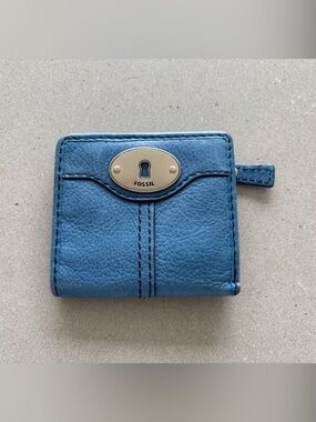Fossil Blue Mini Bifold Wallet